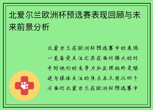 北爱尔兰欧洲杯预选赛表现回顾与未来前景分析